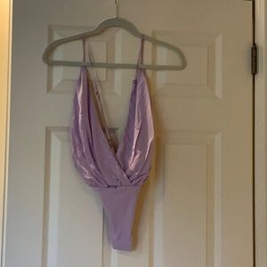 Alice + Olivia Lavendar Ballerina Bodysuit